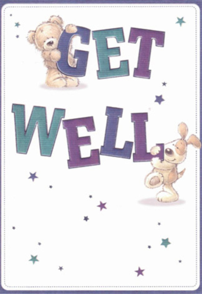 Friendly and reassuring, this get well card mirrors the welcoming nature of Highgate Florist's everyday work. A lovable bear and an animated puppy star in the centre, their rounded, expressive features brimming with affection as they interact with bold, colourful letters shaded in harmonious purples and aquas. Scattered stars weave around them, casting subtle glimmers of hope and lightness, much like the first crocuses in Waterlow Park after winter's end. There's an almost palpable softness in the textures-the bear's downy coat and the puppy's velvety ears-creating a comforting, tactile presence. Envision this card paired with a vase of seasonal blooms, both arriving at a doorstep on Southwood Lane to brighten a loved one's recovery journey. The design's airiness and warmth make it a perfect companion for moments in need of heartfelt encouragement and gentle reassurance in Highgate.